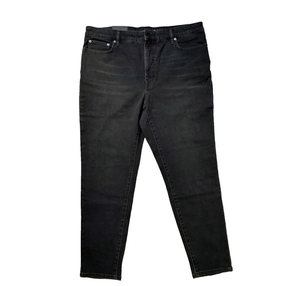 Ralph Lauren Black Super Stretch High Rise Skinny Ankle Jeans Sz 18